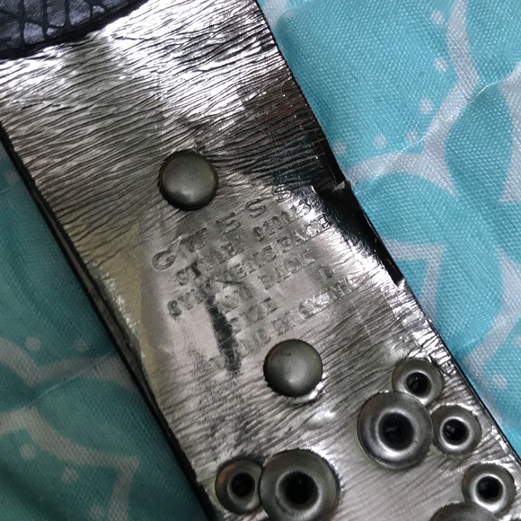 Guess silver stud and moonstone statement belt main image 9